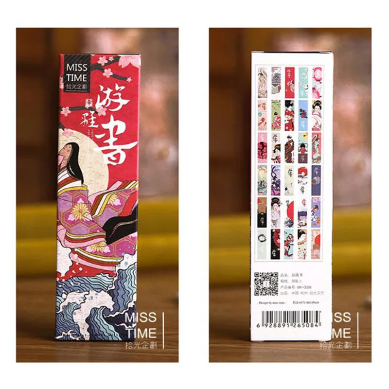 

Classical Creative Japanese Style Cute Kawaii Paper Bookmarks And Wind Literary Office Learning Stationery Bookmark Supplies