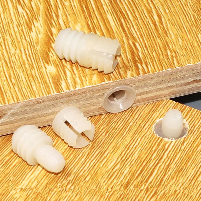 

20pcs Hot sale Combination drawer furniture fittings simple assembly invisible two in one connector right angle Fastener Screw