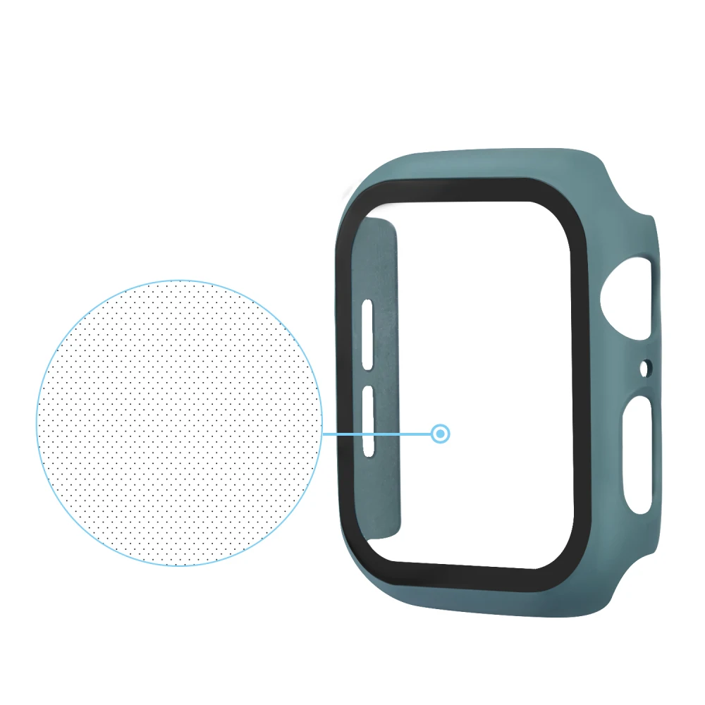 Чехол из поликарбоната + чехол закаленного стекла для Apple Watch 5 4 3 2 1 40 мм 44 360 с