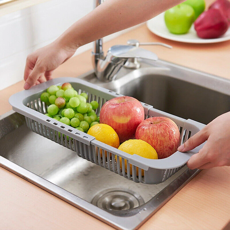 Kitchen Triangular Sink Strainer Drain Vegetable Fruit Drainer Basket