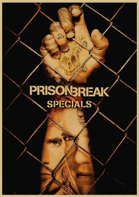 Prison break wentworth miller dominic purcell poster de papel vintage  pintura parede decoração para casa 42x30 cm 30x21 cm