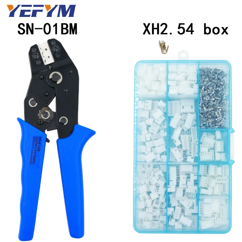 

SN-01BM crimping tools pliers 0.08-0.5mm2 28-20AWG with XH2.54 terminal box Car connector high precision wire electrician tools