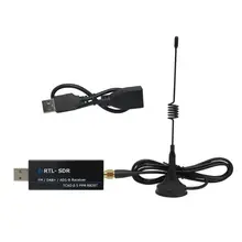 1Set Black RTL2832u RTL SDR Wireless Radio Receiver R820t2 USB RTL-SDR Dongle with SMA Antenna