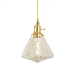 LukLoy светодиодный медный светильник, стеклянный подвесной светильник, медный подвесной светильник, лампа для гостиной, прикроватная