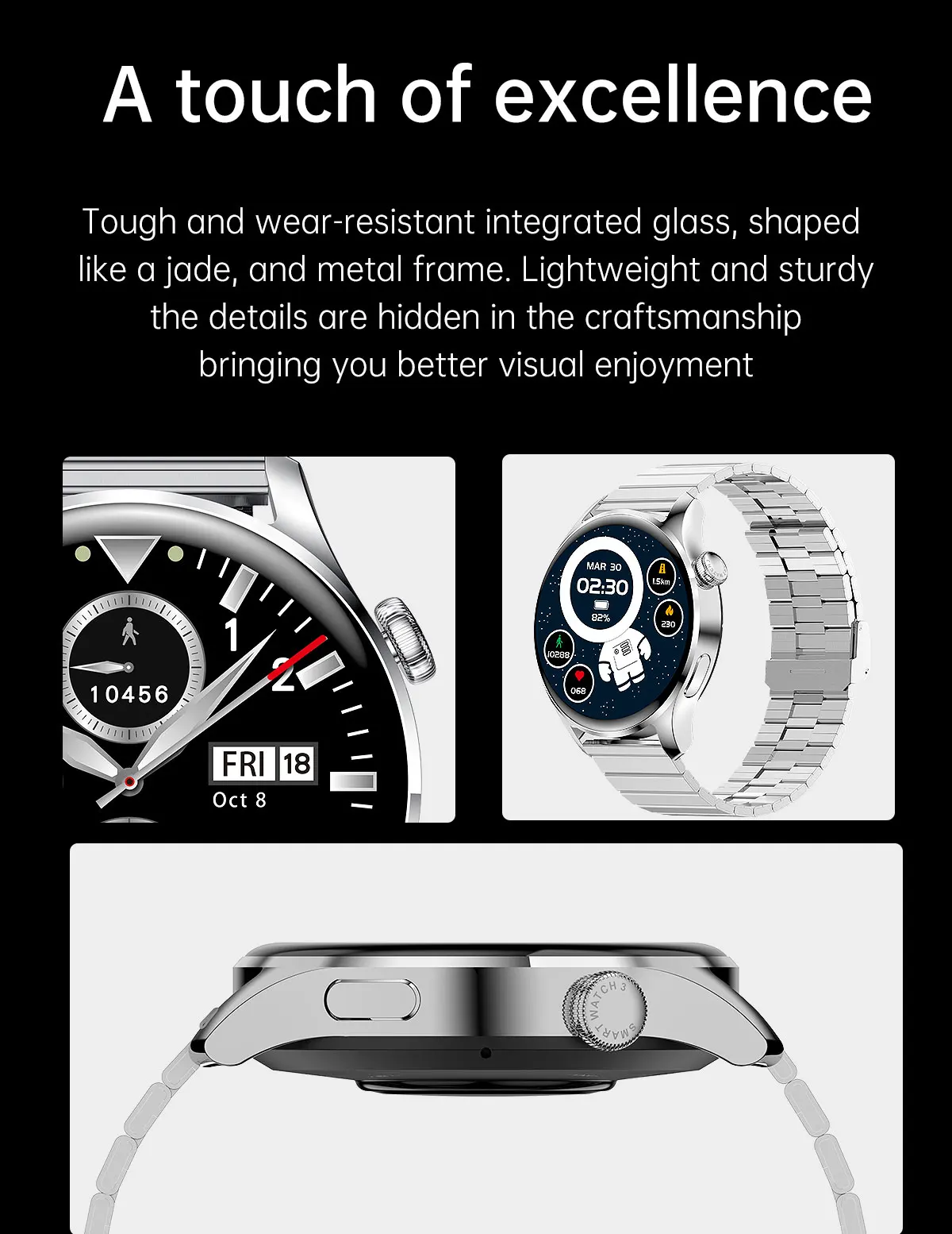 For Xiaomi Huawei Apple Phone Reloj Inteligente Hombre Smartwatch Man IP68 ECG PPG 390*390 2021 Smart Watch Men Android IOS
