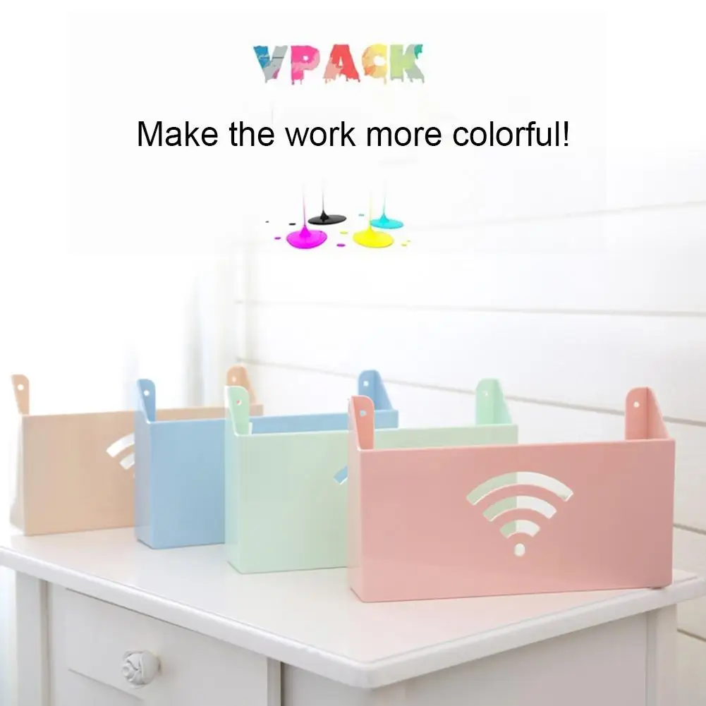 Беспроводная Wifi коробка маршрутизатора деревянная пластиковая настенная полка