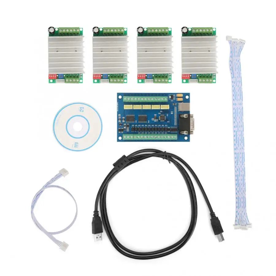 USB 5 осей 100K контрольная карта для Mach3+ 4 шт TB6600 драйвер платы CNC Motion control набор