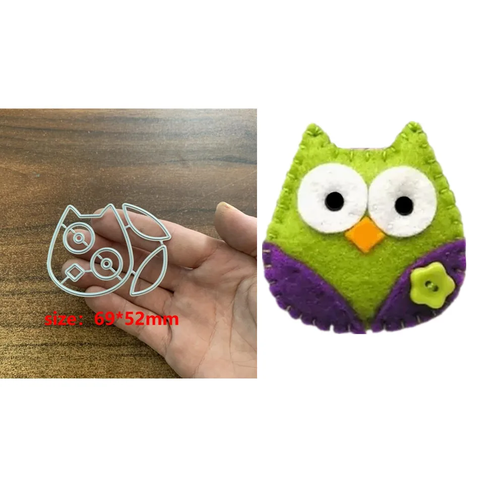 1PC 귀여운 올빼미 금속 절단 다이 스텐실 스크랩북 사진 앨범 카드 종이 엠보싱 공예 DIY