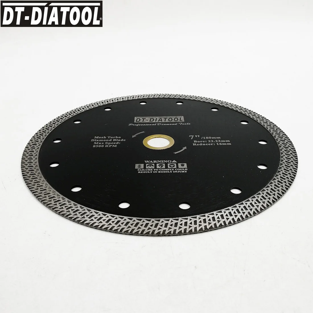DT-DIATOOL 1 шт. диаметр 180 мм/" Горячий-прессованный спеченный алмазный режущий диск Сетка турбо алмазный пильный диск гранит мраморная плитка керамика