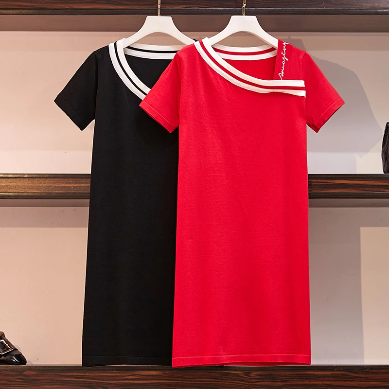 

Actual Large Size Women's Fat Mm Summer Dresses, Occidental Meat Covered Dresses, 200 Kinds Of Age-reducing Embroidered Knitted