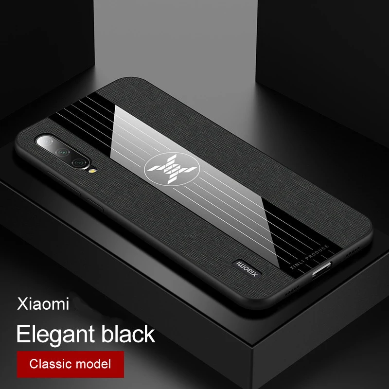 Для Xiaomi mi 9 Lite Роскошный чехол для автомобиля магнитное кольцо мягкий кожаный чехол Xiao mi 9 Lite чехол - Цвет: Black