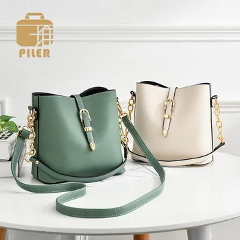 

Piler Small Bucket Bag for Women 2020 Designer Luxury Handbags Fashion Shoulder Bag Vintage Women Bag Ladies Crossboby Bag Purse