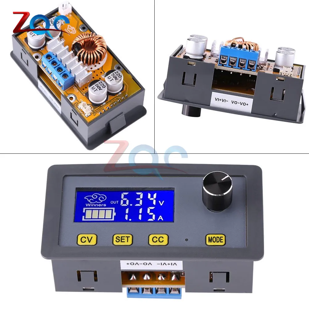 Регулируемый 5A 5А понижающий блок питания понижающий модуль 6 В-32 В до 0-32 в ЖК-дисплей CC CV регулятор напряжения преобразователь светодиодный привод