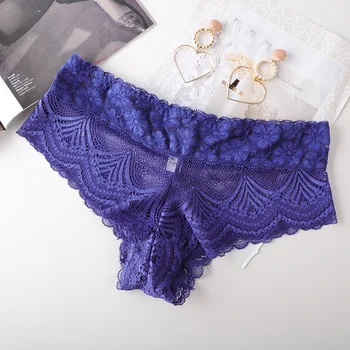 

Sexy Transparent Women's Underpants Lace Breathable Soft Low-Rise Comfort hollow High Quality solid color Panties