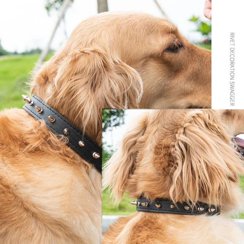 Collar de cuero personalizado con remaches para mascotas, collares para perros y gatos, Chihuahua, suministros para gatos|Collares| - AliExpress
