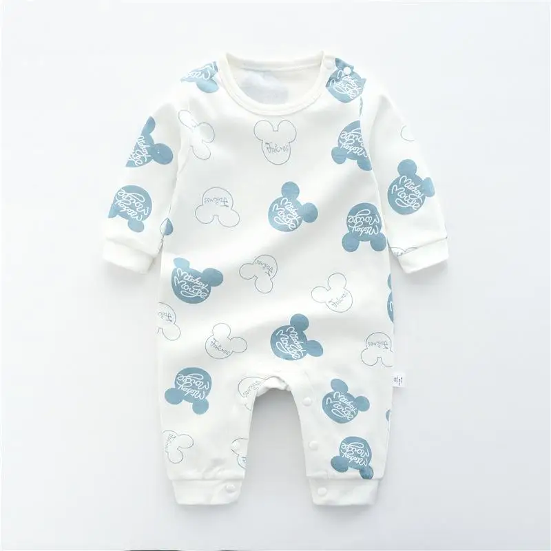 Комбинезон хлопчатобумажный комбинезон с рисунком для маленьких мальчиков и девочек, одежда с длинными рукавами для детей 0-24 месяцев - Цвет: p3