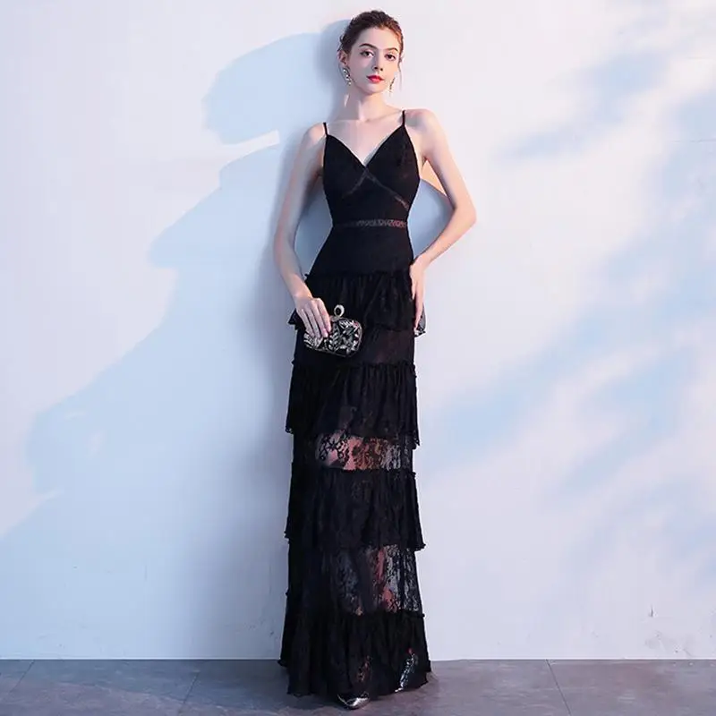 Элегантное длинное женское вечернее платье Qipao, сексуальное платье на бретельках с глубоким v-образным вырезом, платье макси, шикарное платье для выпускного вечера - Цвет: Style 17