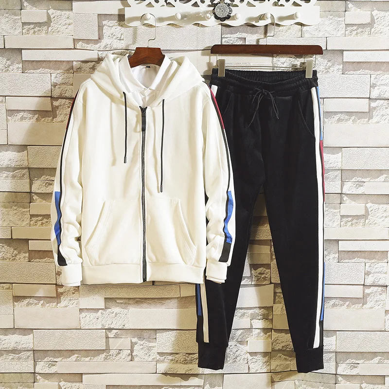 

2018 New Style Trend Gold Velvet Sports Set Autumn Casual Sweatshirt Ankle Banded Pants Fashion pin tiao Two-Piece Set