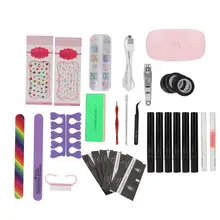 Набор для маникюра, УФ-светодиодный светильник, Гель-лак для ногтей, клипер для ногтей, пилочка для омертвевшей кожи, вилка, пинцет, ручка для питания, сделай сам, маникюрные гвозди, наборы инструментов
