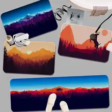 Floresta profunda firewatch impresso flanela tapete decoração do banheiro tapete antiderrapante para sala de estar cozinha bem vindo capacho tapete