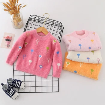 

PatPat 2020 New Arrival Autumn and Winter Baby Toddler Girl Balloon Print Velvet Sweater Baby Toddler Girl Kids Clothes