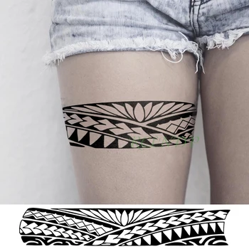 

Waterproof Temporary Tattoo Sticker Tribal totem band Fake Tatto Personality Flash Tatoo Waist Arm Foot Tato for Girl Women Men