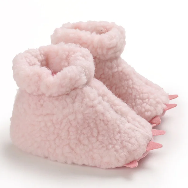 Cute Baby Boots Warm Newborn Baby Girl Winter Boots Soft Sole Non-Slip Thick Toddler Infant Snow Boots Girls Shoes