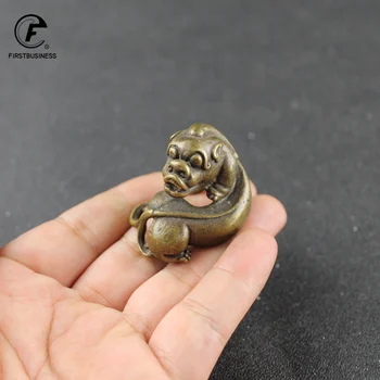 

100% retro copper animal Pixiu sculpture statue Vintage animal Tea pet Fengshui Wealth Pixiu statue model Good Luck Decor Home
