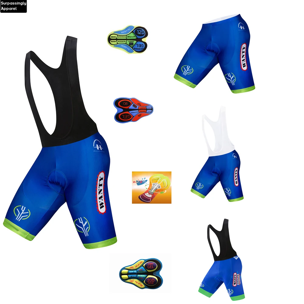 Wanty 6XL мужские командные гоночные шорты велосипедные 16D Coolmax облегающие для езды