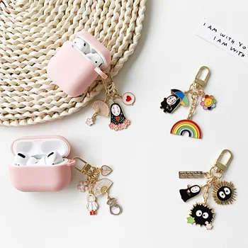 

Cartoon Japan Anime Spirited Silicone Apple Airpods 1 2 Accessories Case Protective Cover Bag Pendent Charm Airpods Accessories