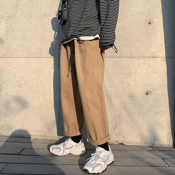 

Men's trousers spring 2020 new slimming embroidery straight straight trousers loose casual fashion individual youth men's wear