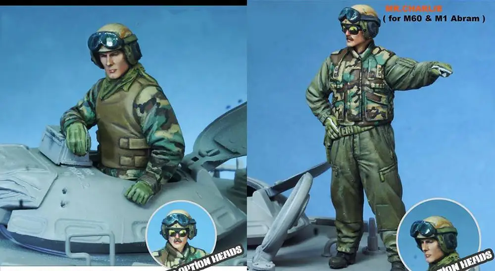 

1/35 modern stand Man include 2 (not have car ) Resin figure Model kits Miniature gk Unassembly Unpainted