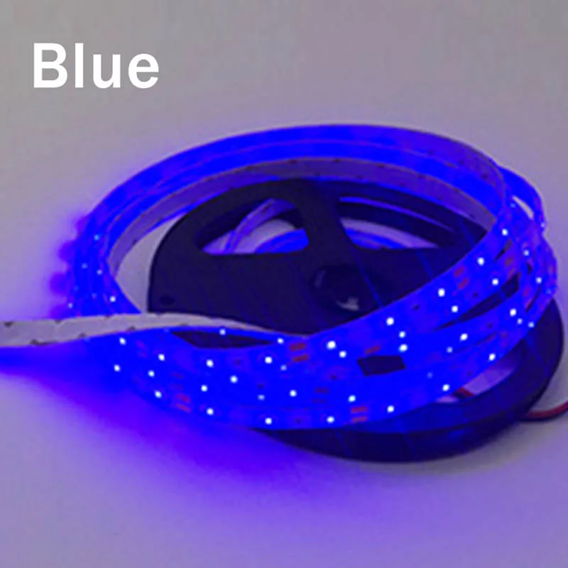 blue 12 В постоянного тока Вольт Светодиодный светильник лента 2835 RGB Водонепроницаемый 1-5 м 12 В постоянного тока 60 светодиодный/м RGB светодиодный лента лампа диод Гибкая ТВ ПОДСВЕТКА - Испускаемый цвет: blue