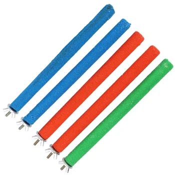 

5pcs Parrot Stand Rod Colorful Durable Training Stand Grind Stick Parrot Perch Climbing Stand for Parrot