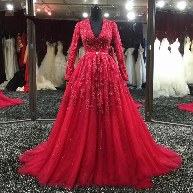 

Cannes Film Festival Mother Of The Bride dresses long Sleeves V Neck Ankle Length Cheap plus size navy Lace For Weddings evening