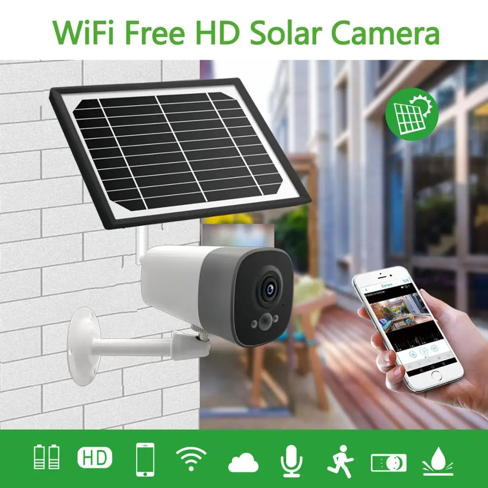 IP камера с Wi Fi и солнечной батареей 1080P|Камеры видеонаблюдения| |