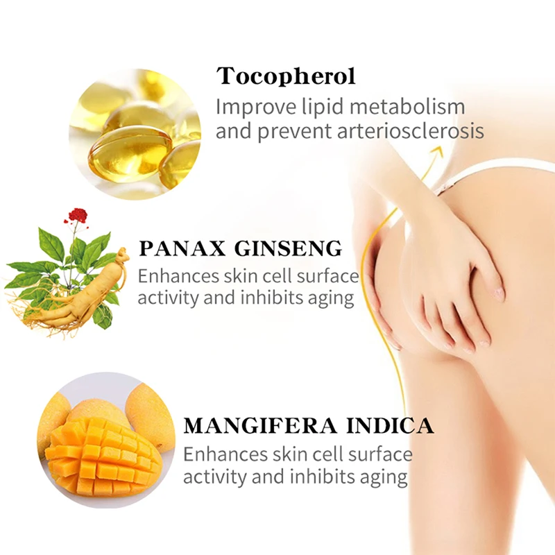Mango Sexy Buttock Enhancement Cream Body Skin Care Hip Firming Cream Whitening Moisturizing Anti-Aging Buttock Treatment