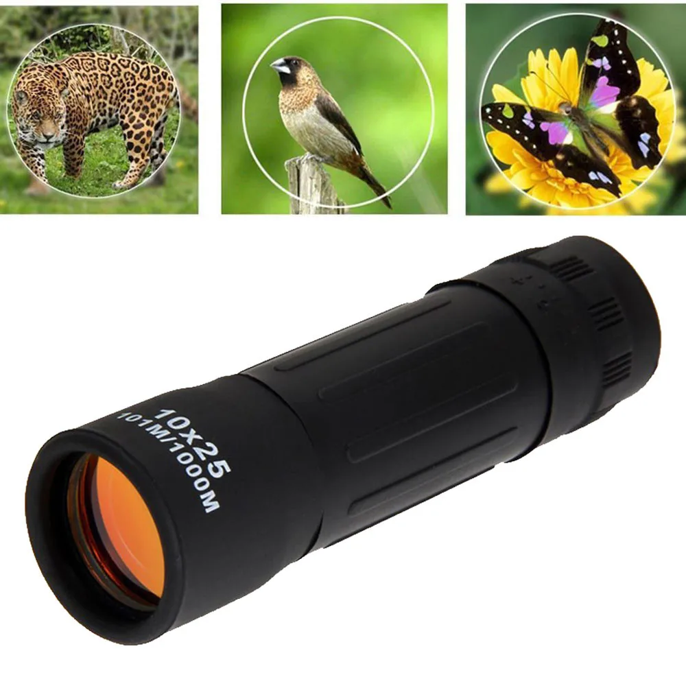 Telescopio Monocular de visión nocturna Bak4, 10x25, Hd, portátil, súper alta potencia, envío gratis