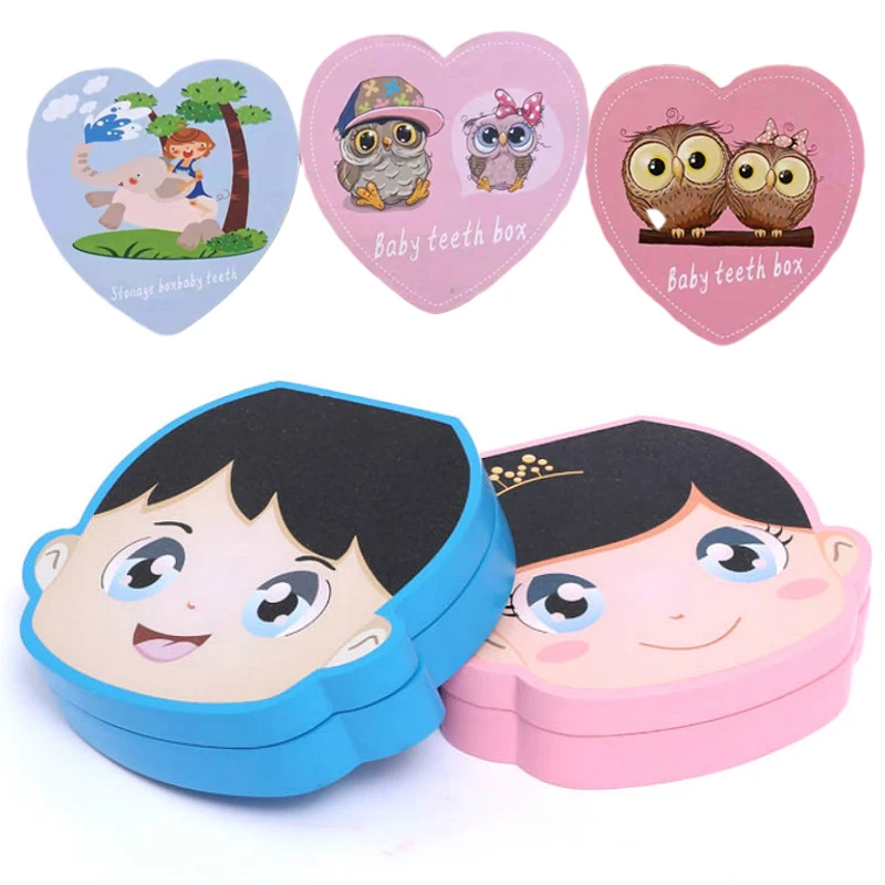 Испанский Английский Цвет деревянная коробка для зубов мальчиков и девочек