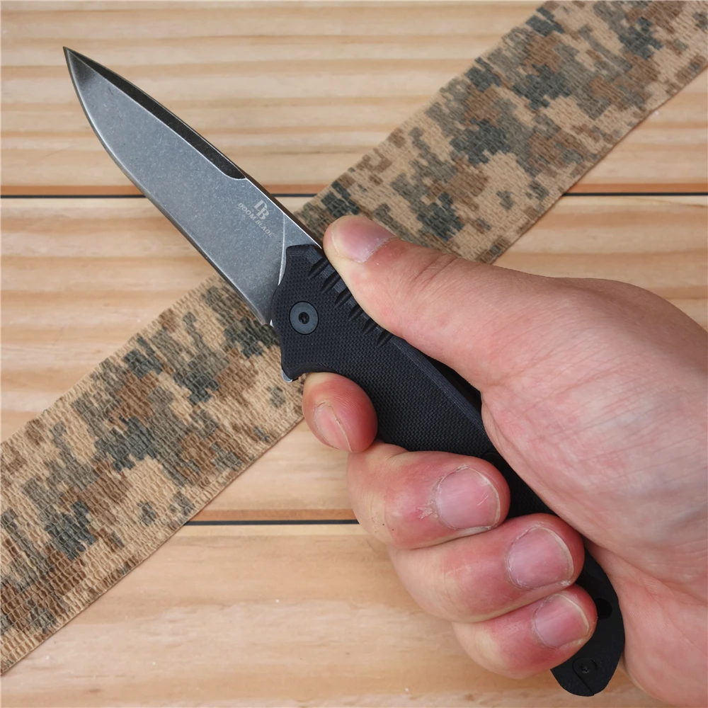 8 &quotFH11 60 61HRC Ножи карманные складные ножи D2 лезвие с шарикоподшипником рукоятка G10