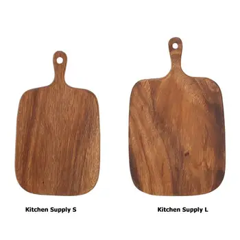

VKTECH Kitchen Hanging Wood Cutting Boards with Handle Wooden Chopping Breadboard Prop for Household Kitchen Photography Gadgets