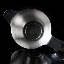 Ситечко из нержавеющей стали, бытовой многоразовый фильтр для инфузионного чая, домашняя сетка для бара, Легкая очистка, воронка, кухонная, универсальная
