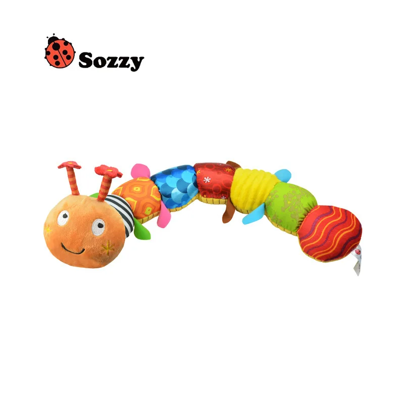 Америка Sozzy многофункциональный музыкальный Caterpillar высоту стержень для младенцев Детские игрушки Музыкальная погремушка