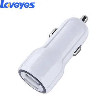 

5V 1A Dual USB Car Charger Mini Power Adapter Fast Charging Alloy Mobile Phone Vehicle Power Splitter Car Accesories LD3