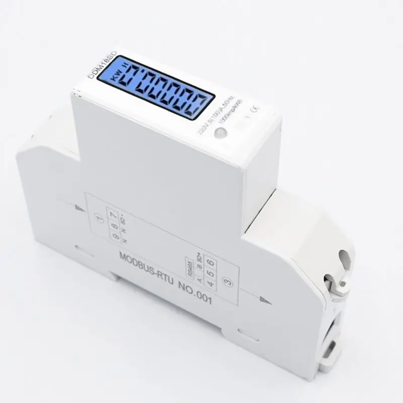 5(100A) электричество однофазный din-рейку RS485 Modbus-RTU измеритель энергии