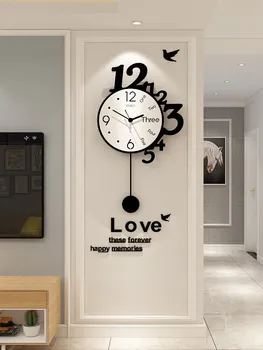 

Numbers Simple Wall Clock Modern Design Big Pendulum Creative Digital Clock Living Room Large Nordic Klok Bedroom Decor AE50WC