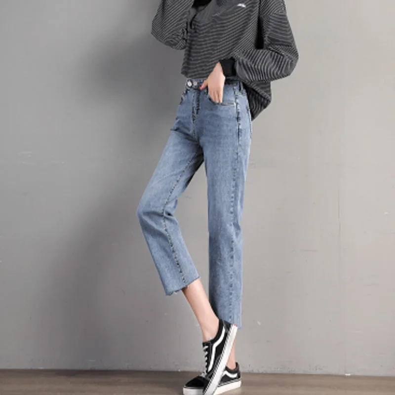 

High Waist Jeans Women 2020 Summer New Korean Slim Slimming Loose Wide Leg Pants Straight Casual Pants For Ladies Pants