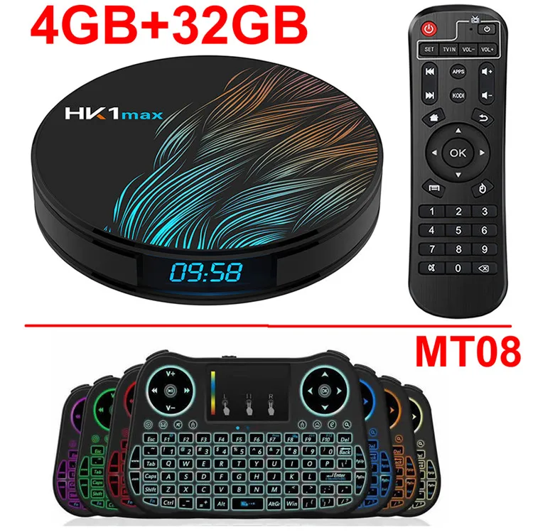Android 9,0 смарт-ТВ коробка HK1 MAX RK3318 4 ядра, 4 Гб Оперативная память 128 Гб Встроенная память 2,4 г/5G двойной WI-FI USB3.0 BT4.0 3D 4K ТВ-приставка IPTV Set-top BOX - Цвет: 4GB 32GB add MT08