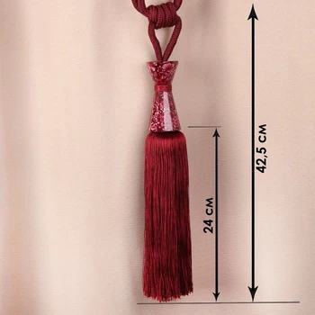 

Curtain brush "Yasmin", 76 ± 1 cm, burgundy