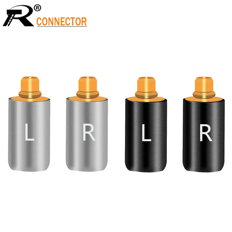 2 шт./1 пара энтузиастов Jack L/R MMCX черные/Серебристые наушники с контактным разъемом